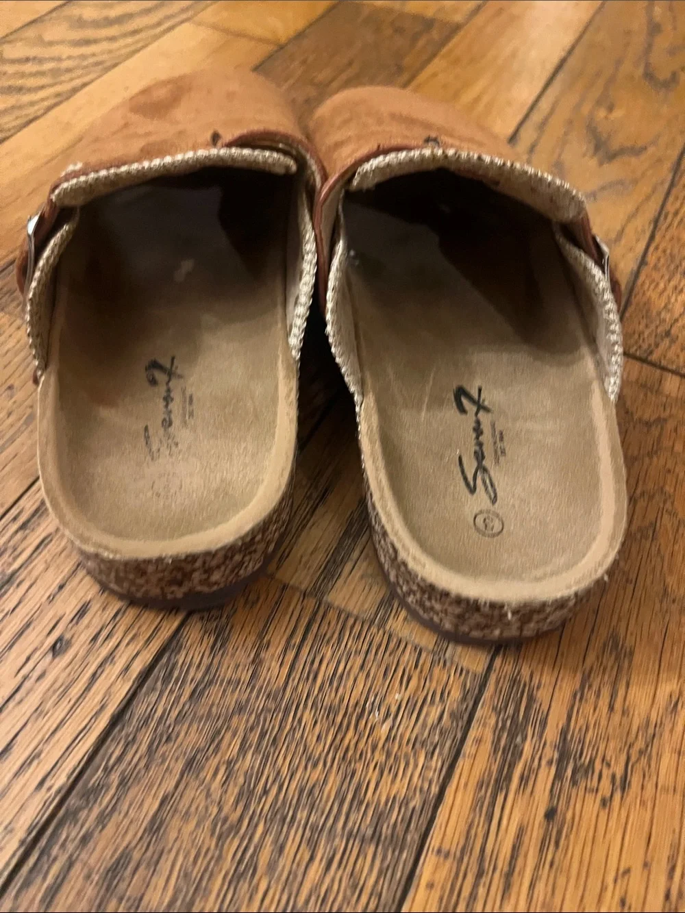 Seven7 Kids Brown Suede Slip-On Clogs with Cream Trim Accent